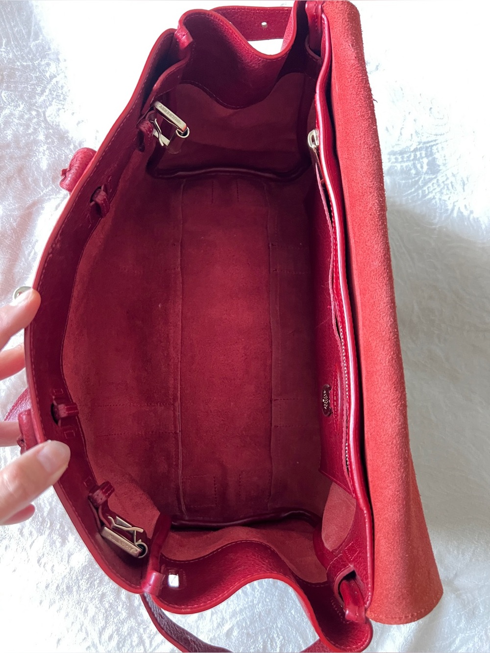 Mulberry Baywater Satchel in Poppy Red - Picture 10 of 13